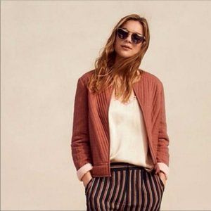 NWT! Anthropologie AKEMI + KIN Quilted Jacket Mauve Pink MP